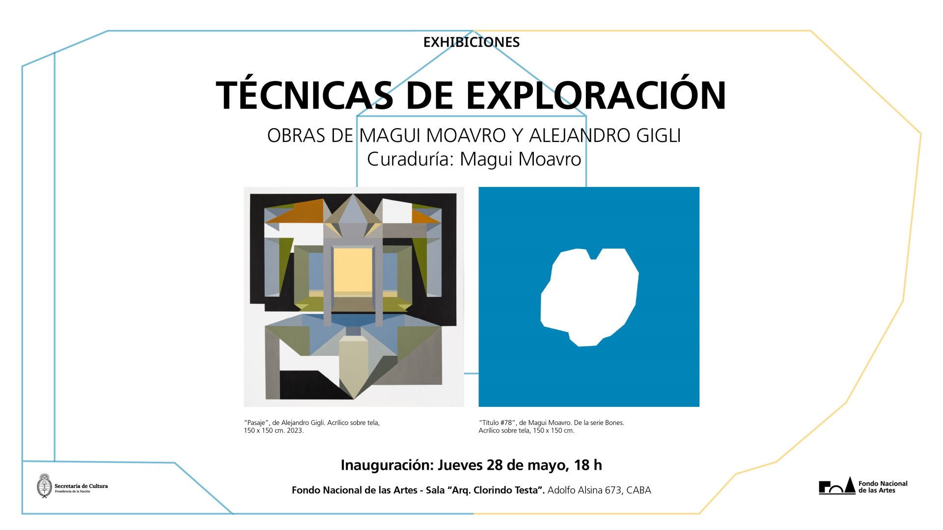 Técnicas de exploración. Obras de Magui Moavro y Alejandro Gigli
