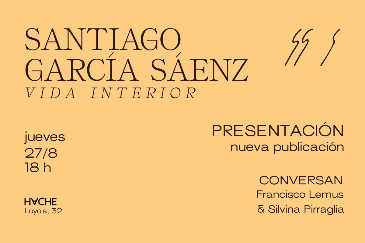 Presentación: Santiago García Sáenz. Vida interior