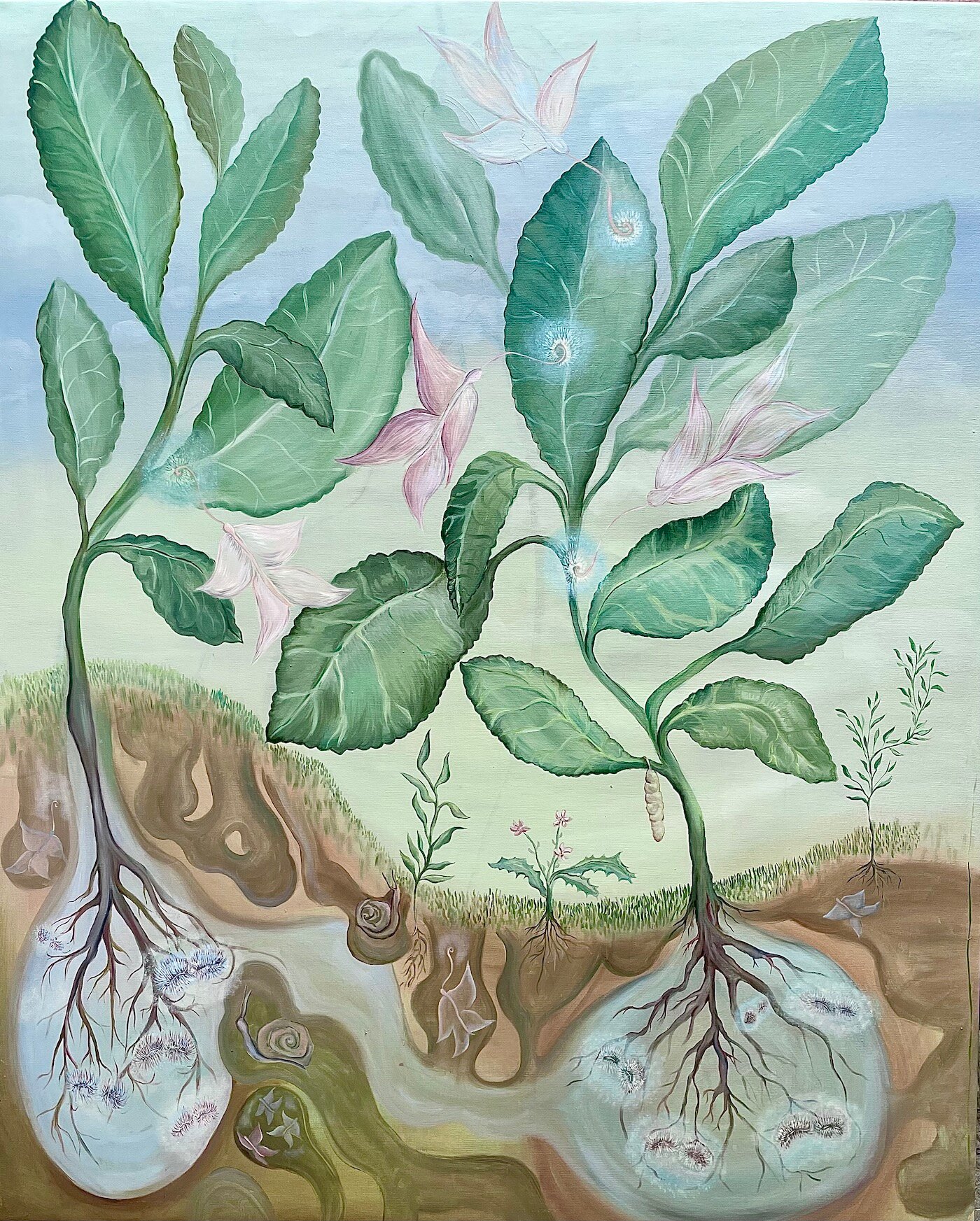 La energia que alimenta a la Yerba Mate Oleo sobre tela 130x100 cm 2026