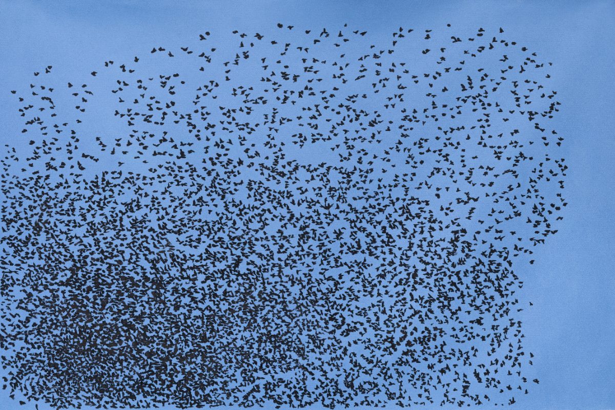 A distancia, 2026, Oleo sobre tela, 144,4 x 217 cm
