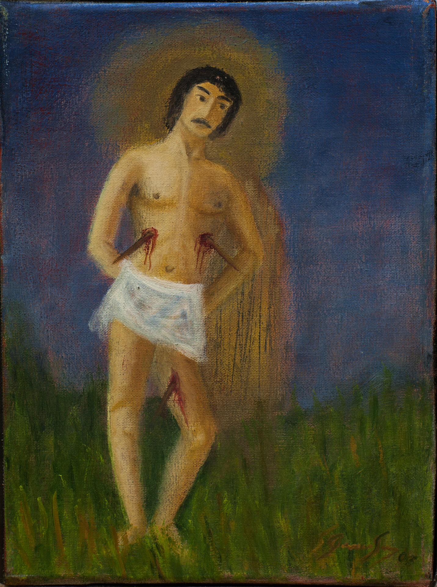 Sin título. Serie Mártires, 2003. Óleo sobre tela. 24 x 18 cm. Fotografía Ignacio Iasparra
