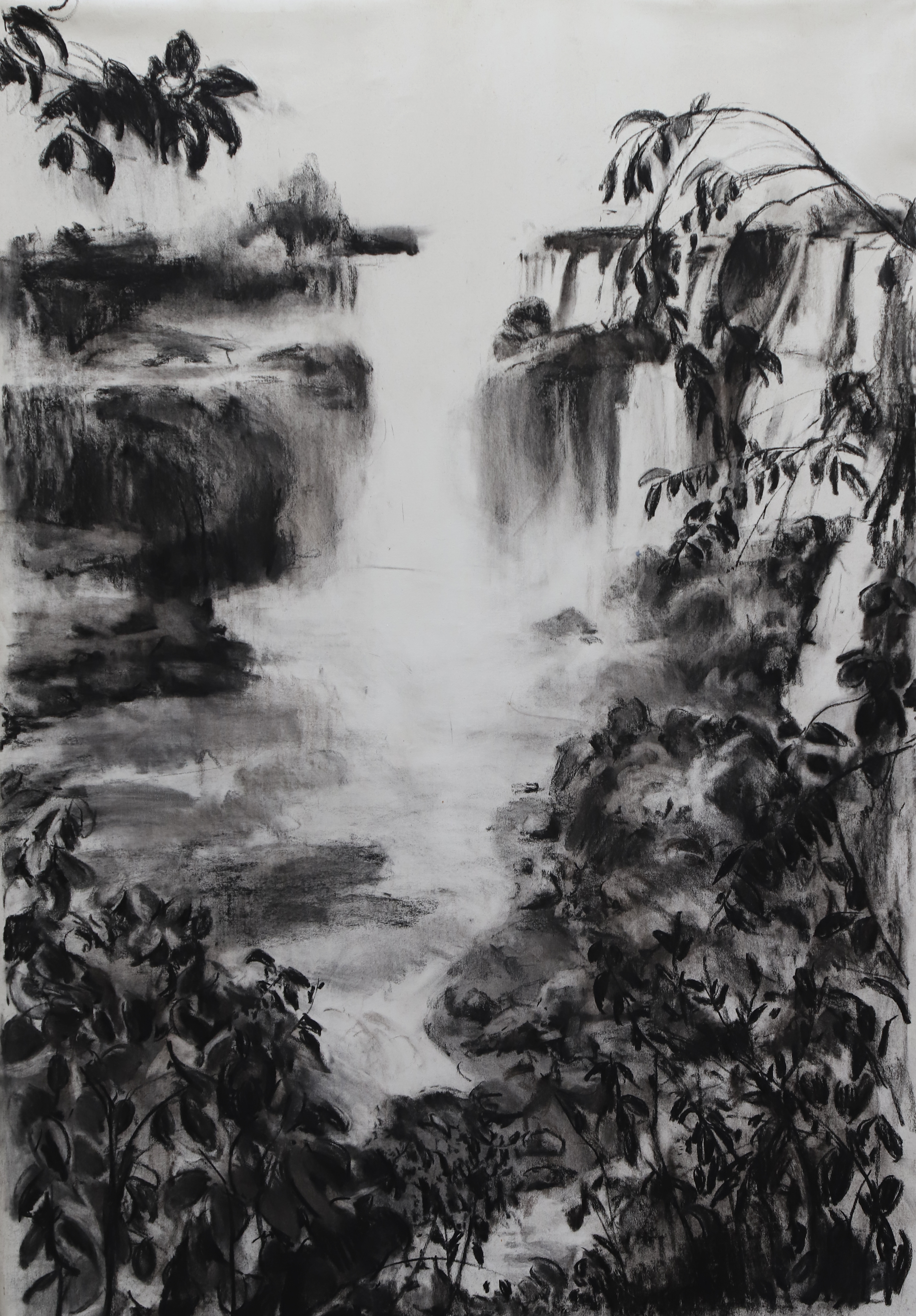 Paula Cecchi
Agua 10
Carbonilla sobre tela
150 x 100 cm 
2025