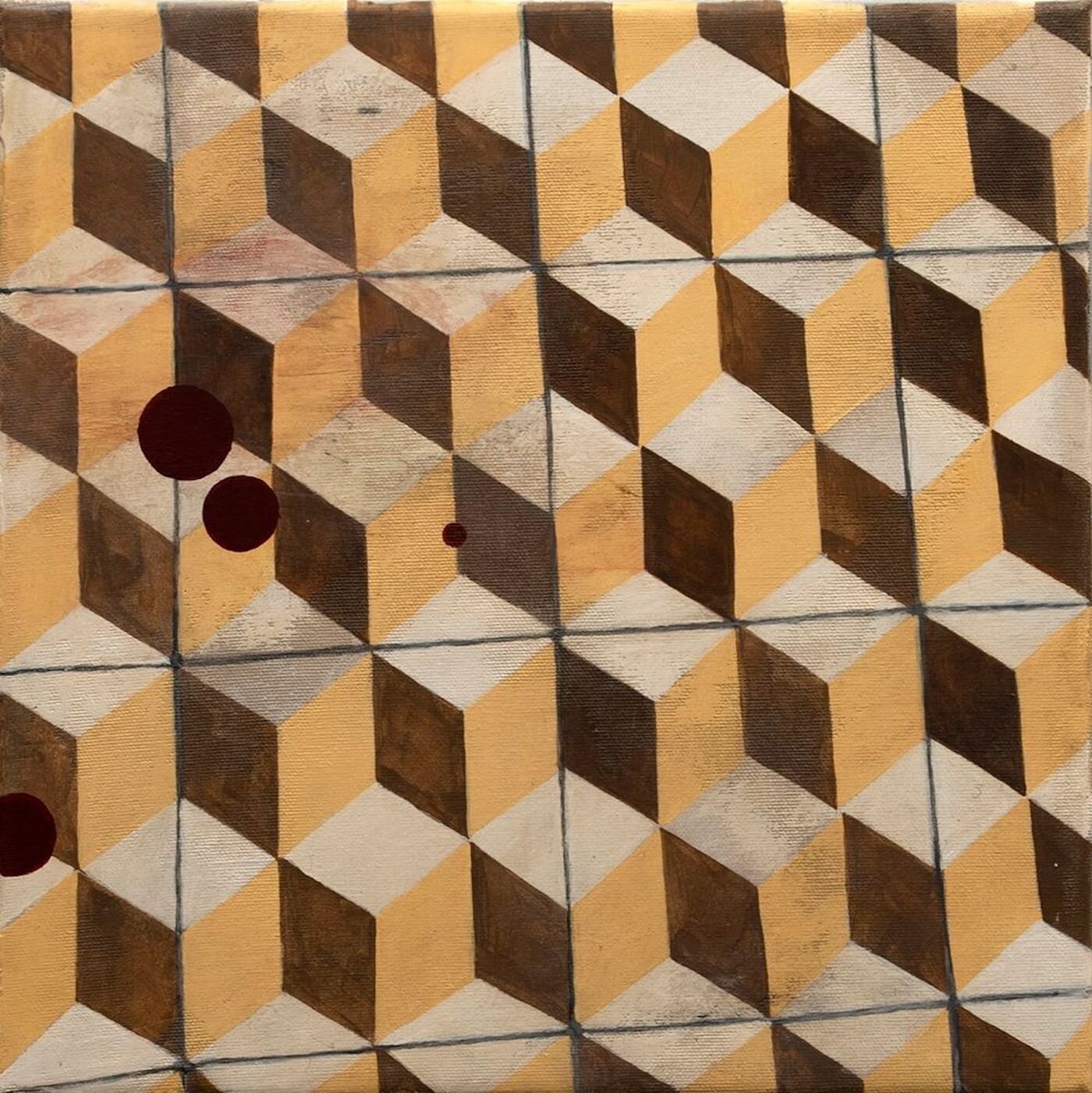 Alicia Mihai Gazcue Sangre otra vez Acrilico sobre tela 305x305cm 1988