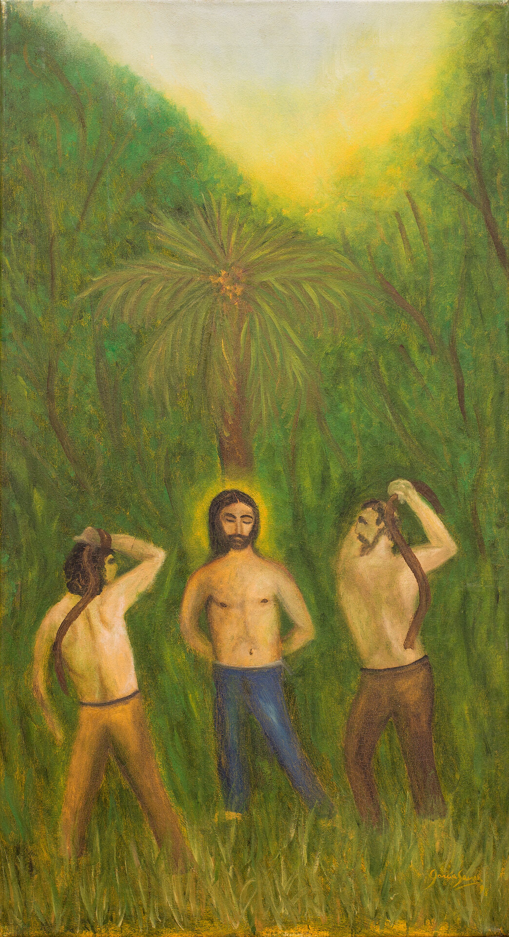 Sin título. Serie Mártires, 1998. Óleo sobre tela. 85 x 46,5 cm. Fotografía Ignacio Iasparra