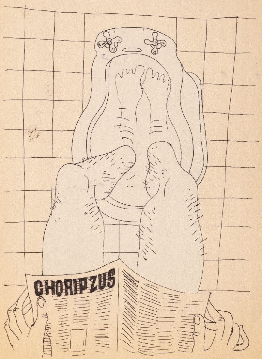 de la serie Choripzus, 1970, tinta sobre papel