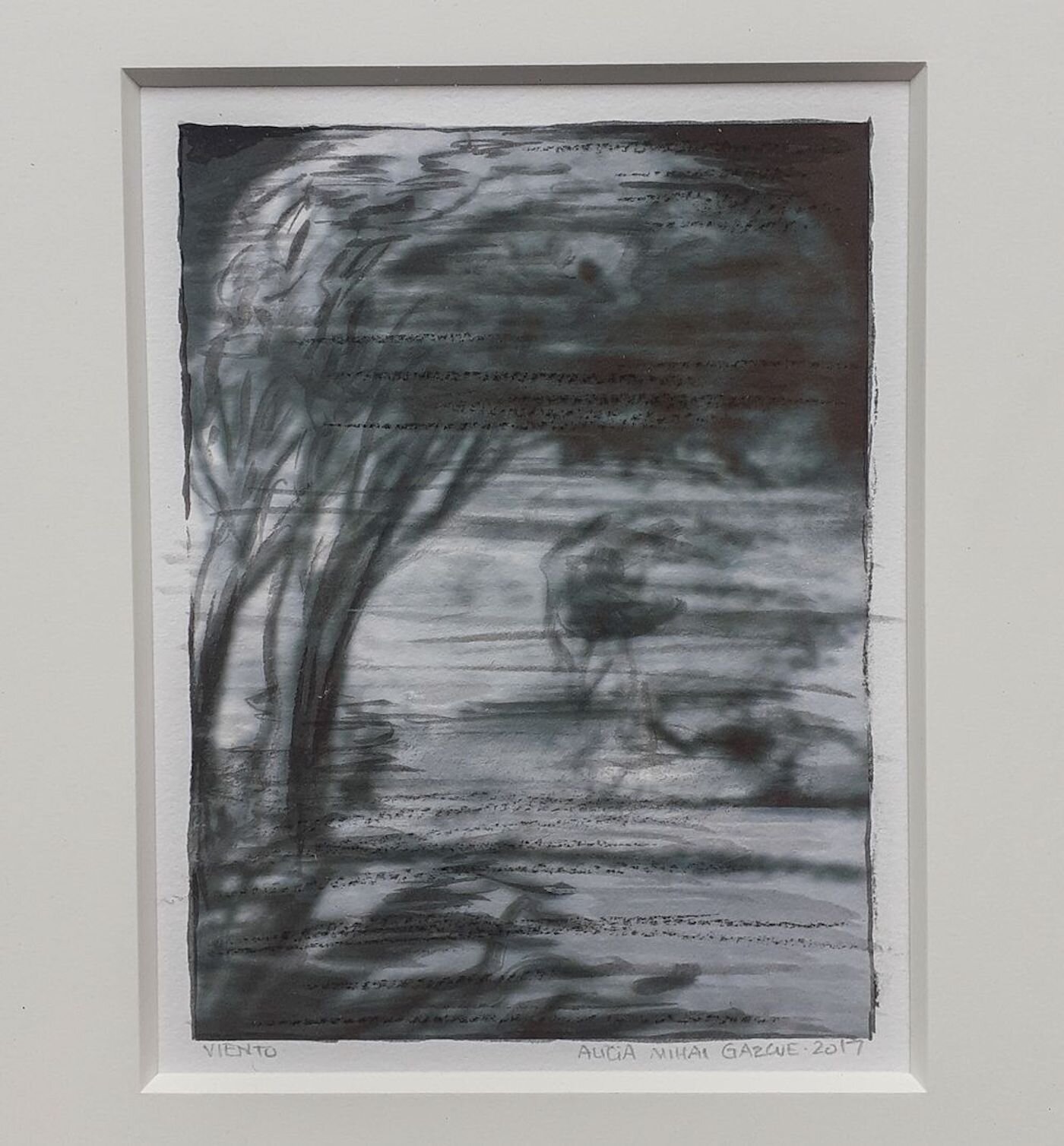 Alicia Mihai Gazcué Viento Pintura 16,5 x 12,5 cm 2017