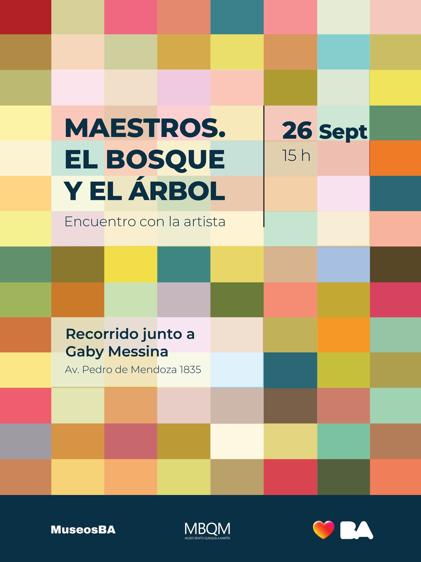Gaby Messina guía un recorrido por Maestros. El bosque y el árbol en el Quinquela Martín