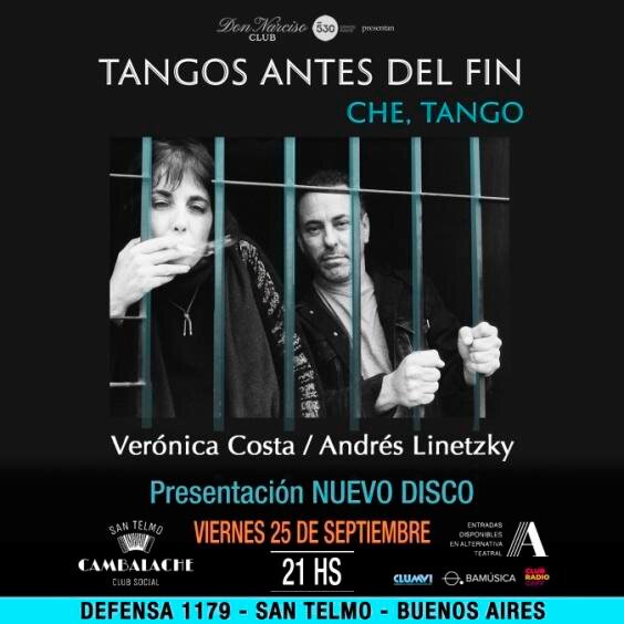 Costa-Linetzky presentan Che, tango en el Club Social Cambalache: piano, voz y un vals de Dolina