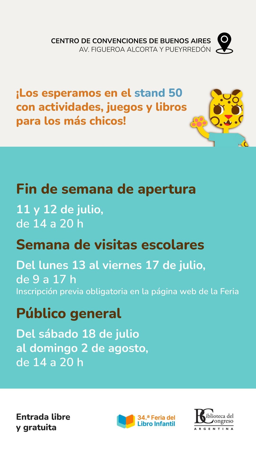 La Biblioteca del Congreso tendrá stand y actividades en la Feria del Libro Infantil