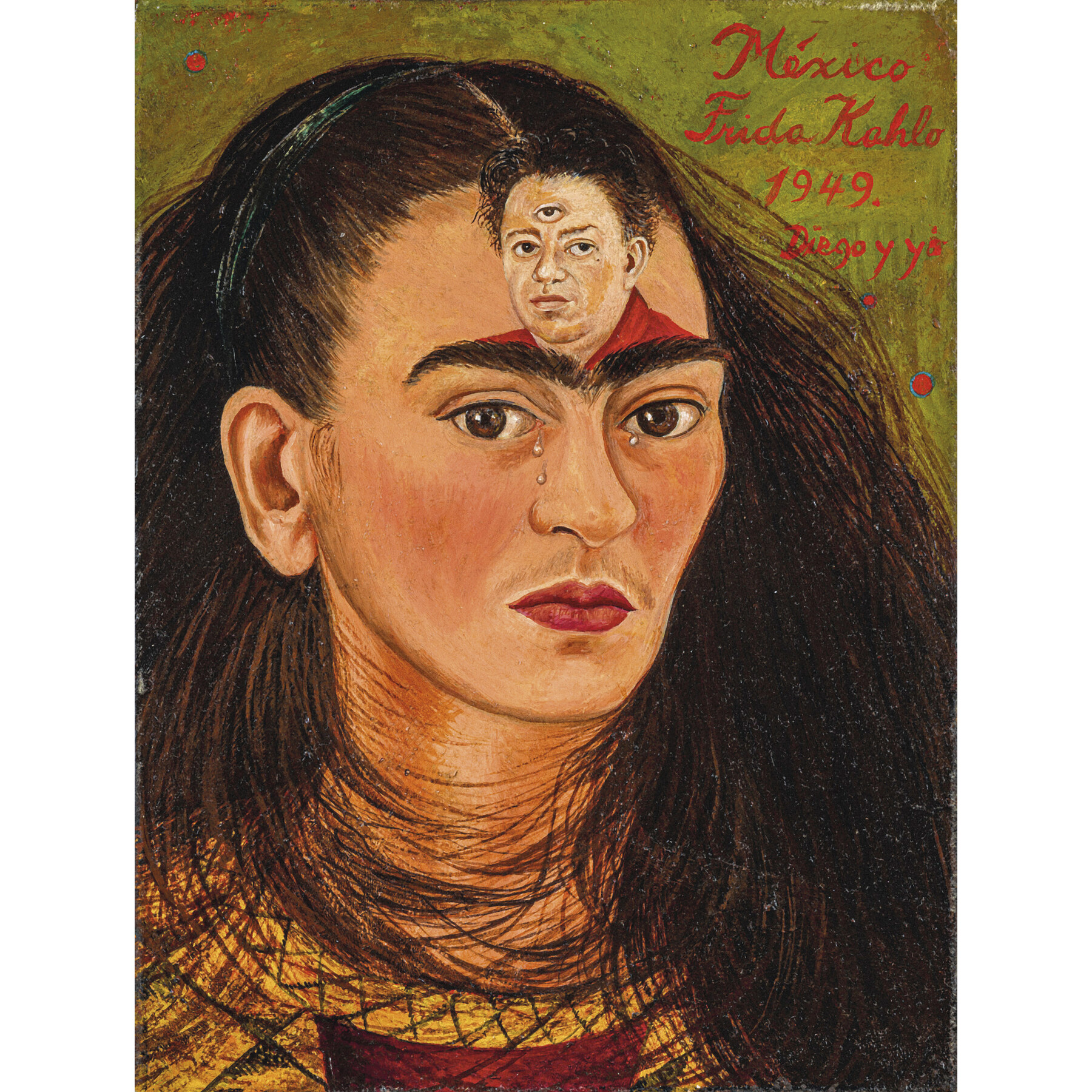 Frida Kahlo, Diego y yo, 1949. Colección Eduardo F. Costantini.